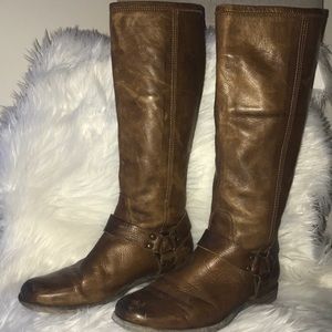 Frye Cognac Brown Leather Riding Boot